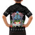 Guam Chamorro Kid Hawaiian Shirt Tribal Latte Stone With Dolphins Black