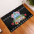 Guam Chamorro Rubber Doormat Tribal Latte Stone With Dolphins Black