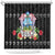 Guam Chamorro Shower Curtain Tribal Latte Stone With Dolphins Black