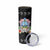 Guam Chamorro Skinny Tumbler Tribal Latte Stone With Dolphins Black