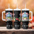 Guam Chamorro Tumbler With Handle Tribal Latte Stone With Dolphins Black
