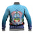 Guam Chamorro Baseball Jacket Tribal Latte Stone With Dolphins Blue