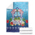 Guam Chamorro Blanket Tribal Latte Stone With Dolphins Blue