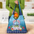 Guam Chamorro Grocery Bag Tribal Latte Stone With Dolphins Blue