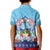 Guam Chamorro Kid Polo Shirt Tribal Latte Stone With Dolphins Blue