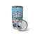 Guam Chamorro Tumbler Cup Tribal Latte Stone With Dolphins Blue