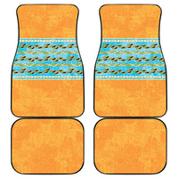 Hawaii Humuhumu Fish Maile Pikake Lei Car Mats Tribal Tapa Orange Version