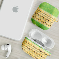 Hawaii Humuhumu Fish Maile Pikake Lei AirPods Case Tribal Tapa Green Version