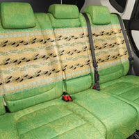 Hawaii Humuhumu Fish Maile Pikake Lei Back Car Seat Cover Tribal Tapa Green Version