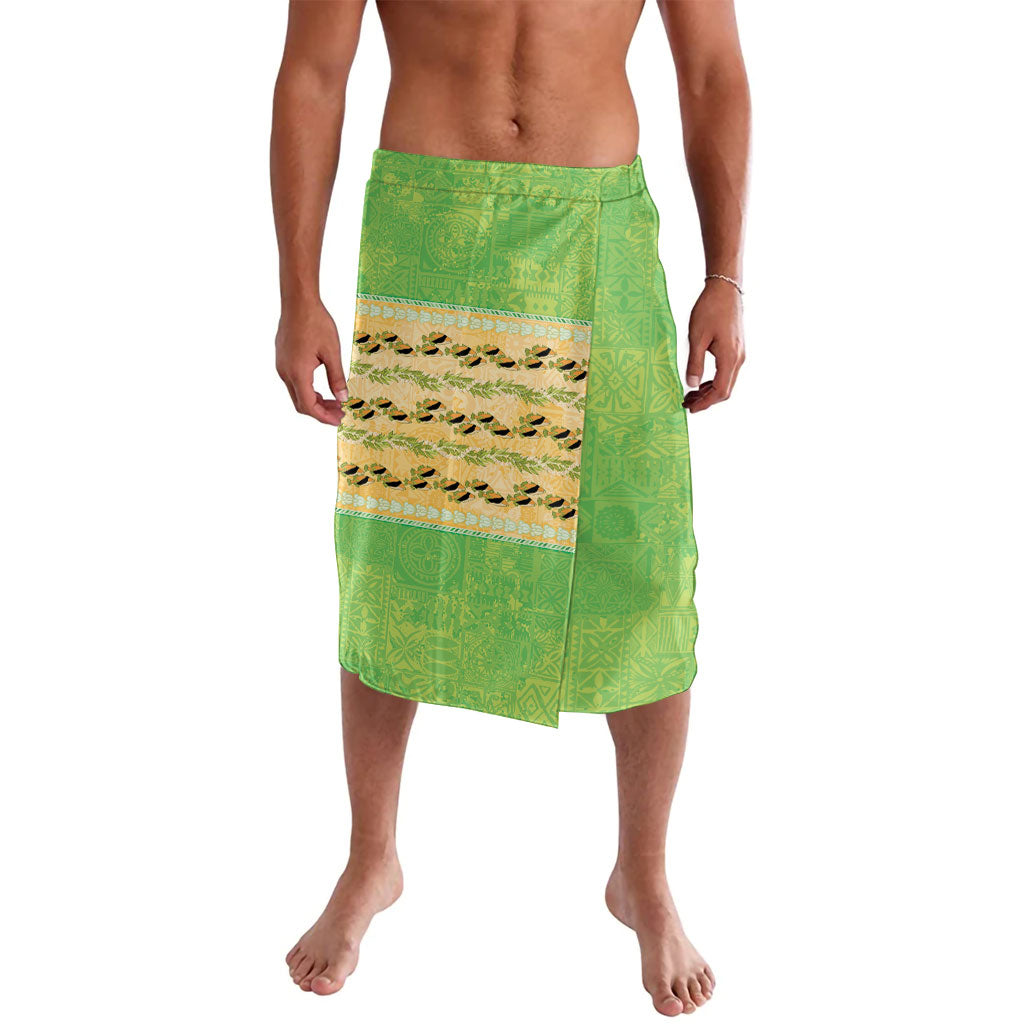 Hawaii Humuhumu Fish Maile Pikake Lei Lavalava Tribal Tapa Green Version LT05 Green - Polynesian Pride