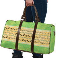 Hawaii Humuhumu Fish Maile Pikake Lei Travel Bag Tribal Tapa Green Version