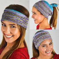Hawaii Humuhumu Fish Maile Pikake Lei Neck Gaiter Tribal Tapa Blue Version