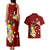 Personalized Tonga Couples Matching Tank Maxi Dress and Hawaiian Shirt Coat Of Arms Plumeria With Ngatu Pattern LT05 - Polynesian Pride