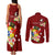 Personalized Tonga Couples Matching Tank Maxi Dress and Long Sleeve Button Shirts Coat Of Arms Plumeria With Ngatu Pattern LT05 - Polynesian Pride