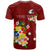 Personalized Tonga T Shirt Coat Of Arms Plumeria With Ngatu Pattern LT05 - Polynesian Pride