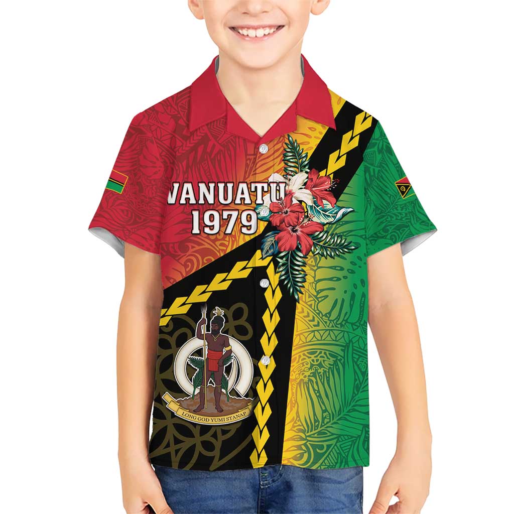 Happy Vanuatu Constitution Day Hawaiian Shirt Flag Style With Sand Drawing Pattern