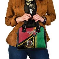 Happy Vanuatu Constitution Day Shoulder Handbag Flag Style With Sand Drawing Pattern