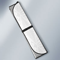 Tokelau White Sunday Auto Sun Shade Elegant Hibiscus Polynesian Tribal Pattern