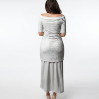 Tokelau White Sunday Puletasi Elegant Hibiscus Polynesian Tribal Pattern