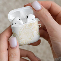 Tonga White Sunday AirPods Case Lotu Tamaiti Tongan Kupesi Pattern
