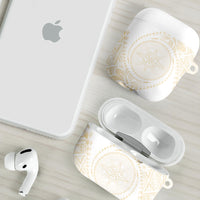 Tonga White Sunday AirPods Case Lotu Tamaiti Tongan Kupesi Pattern