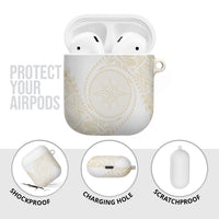 Tonga White Sunday AirPods Case Lotu Tamaiti Tongan Kupesi Pattern