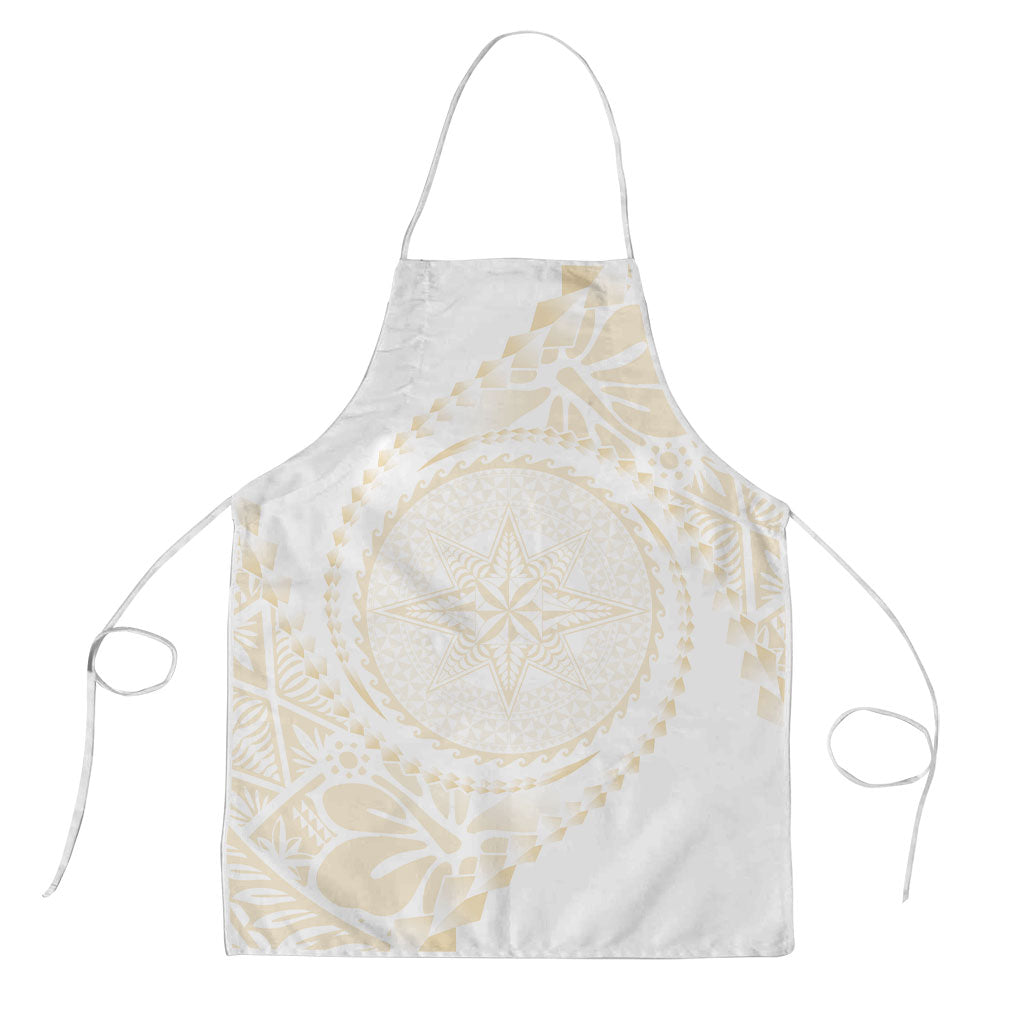 Tonga White Sunday Apron Lotu Tamaiti Tongan Kupesi Pattern