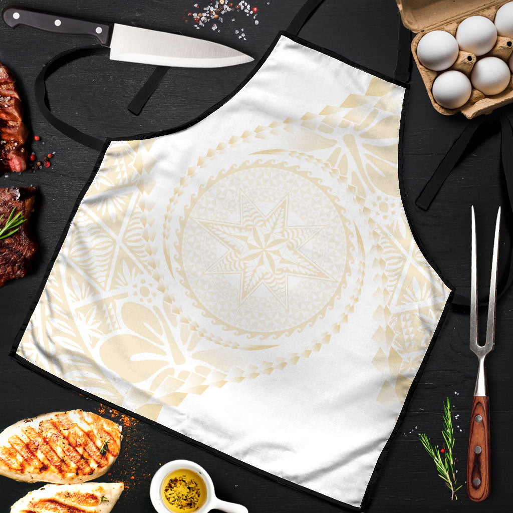 Tonga White Sunday Apron Lotu Tamaiti Tongan Kupesi Pattern