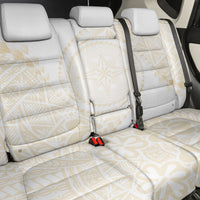 Tonga White Sunday Back Car Seat Cover Lotu Tamaiti Tongan Kupesi Pattern