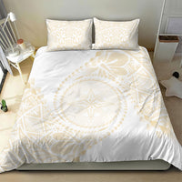 Tonga White Sunday Bedding Set Lotu Tamaiti Tongan Kupesi Pattern