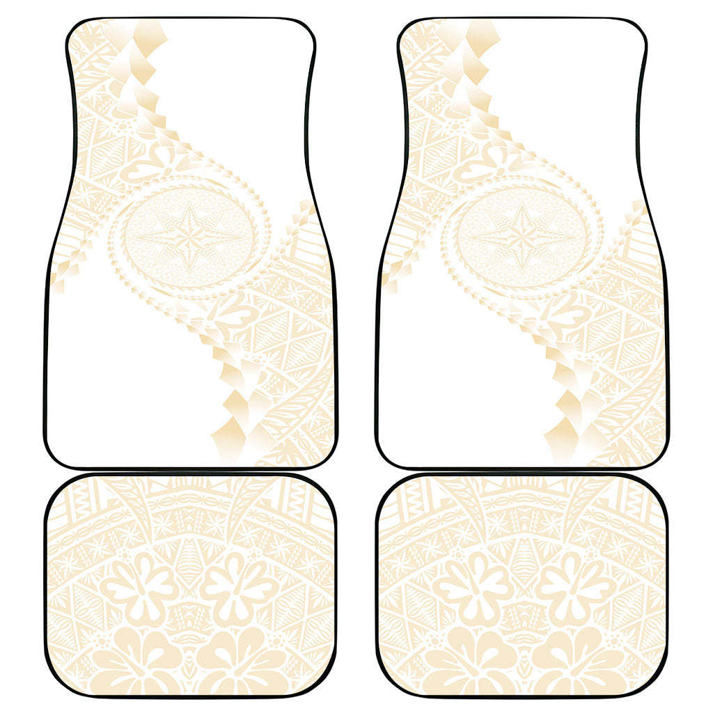Tonga White Sunday Car Mats Lotu Tamaiti Tongan Kupesi Pattern