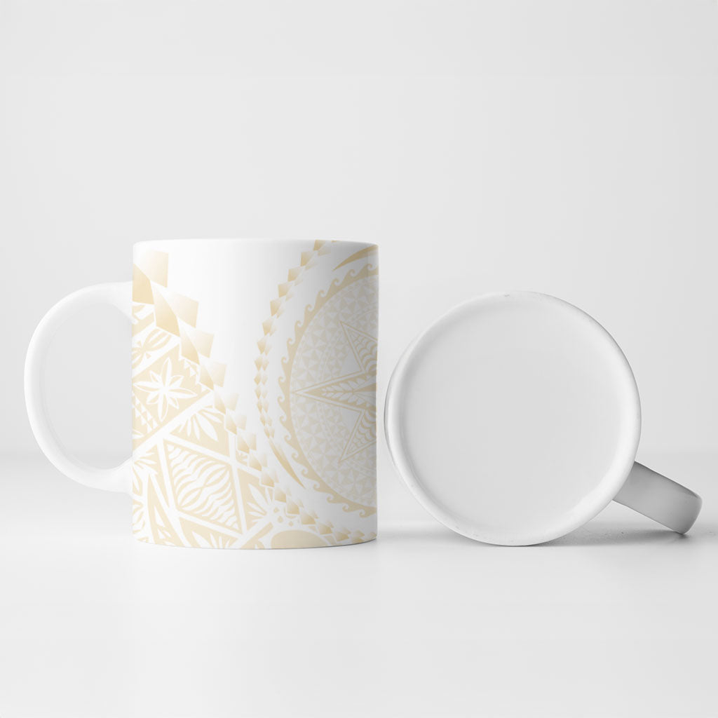 Tonga White Sunday Ceramic Mug Lotu Tamaiti Tongan Kupesi Pattern