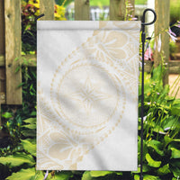 Tonga White Sunday Garden Flag Lotu Tamaiti Tongan Kupesi Pattern