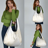 Tonga White Sunday Grocery Bag Lotu Tamaiti Tongan Kupesi Pattern