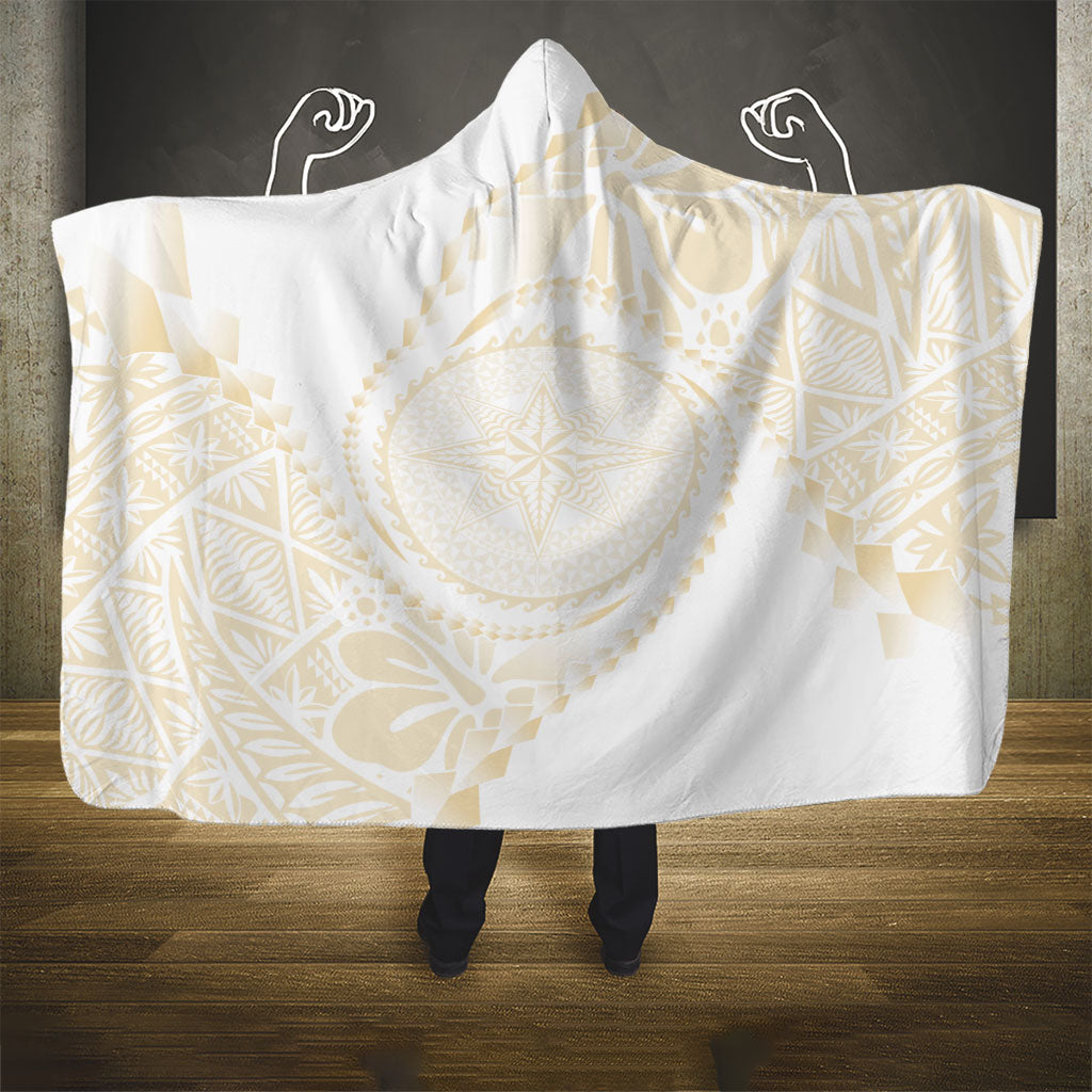 Tonga White Sunday Hooded Blanket Lotu Tamaiti Tongan Kupesi Pattern