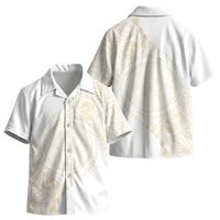 Tonga White Sunday Kid Hawaiian Shirt Lotu Tamaiti Tongan Kupesi Pattern