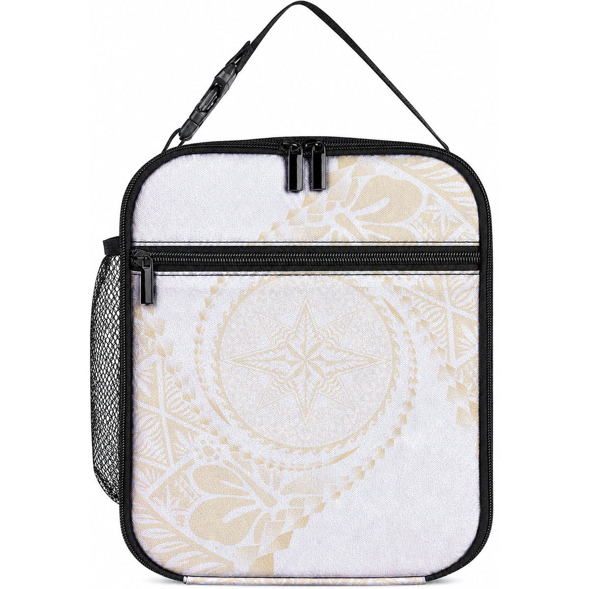 Tonga White Sunday Lunch Bag Lotu Tamaiti Tongan Kupesi Pattern