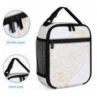 Tonga White Sunday Lunch Bag Lotu Tamaiti Tongan Kupesi Pattern