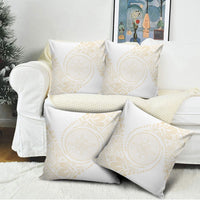 Tonga White Sunday Pillow Cover Lotu Tamaiti Tongan Kupesi Pattern