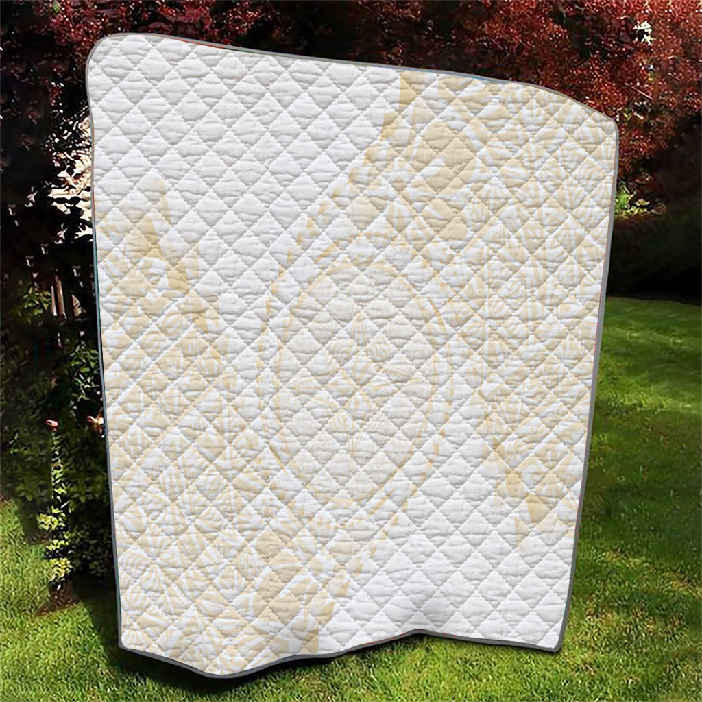 Tonga White Sunday Quilt Lotu Tamaiti Tongan Kupesi Pattern