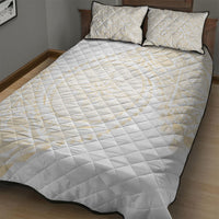 Tonga White Sunday Quilt Bed Set Lotu Tamaiti Tongan Kupesi Pattern