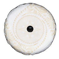 Tonga White Sunday Spare Tire Cover Lotu Tamaiti Tongan Kupesi Pattern