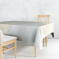 Tonga White Sunday Tablecloth Lotu Tamaiti Tongan Kupesi Pattern