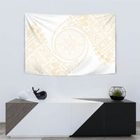 Tonga White Sunday Tapestry Lotu Tamaiti Tongan Kupesi Pattern