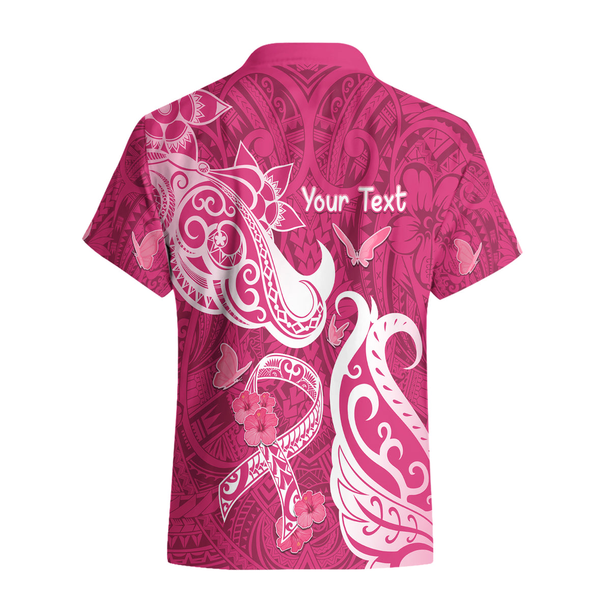 Personalized Breast Cancer Awareness Hawaiian Shirt Ribbon Polynesian Pattern Pink Version LT05 - Polynesian Pride