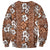 Hawaii Vintage Brown Hibiscus Tapa Pattern Sweatshirt