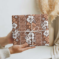 Hawaii Vintage Brown Hibiscus Tapa Pattern Wrapping Paper - Polynesian Pride