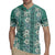 Hawaii Vintage Green Hibiscus Tapa Pattern Rugby Jersey