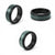 Hawaii Vintage Green Hibiscus Tapa Pattern Spinner Ring - Polynesian Pride