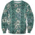 Hawaii Vintage Green Hibiscus Tapa Pattern Sweatshirt